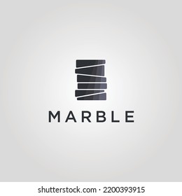logotipo de ilustración de pila de piedra, vector 
