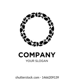 stone pile order in a circle logo design template for spa/relaxing bussiness