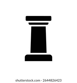 Stone Pillar with Wide Base and Tapered Top Architectural Design