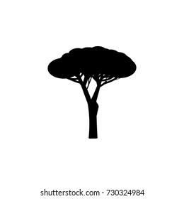 stone pine tree icon on a white background