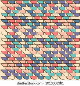 Stone plate paving pattern. Abstract geometric shapes ornament vector illustration. Mosaic tracery texture background.