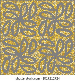 Stone plate paving pattern. Abstract geometric shapes ornament vector illustration. Mosaic tracery texture background.