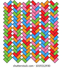 Stone plate paving pattern. Abstract geometric shapes ornament vector illustration. Mosaic tracery texture background.