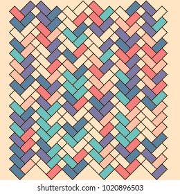 Stone plate paving pattern. Abstract geometric shapes ornament vector illustration. Mosaic tracery texture background.