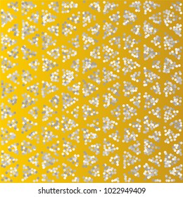 Stone plate paving pattern. Abstract geometric shapes ornament vector illustration. Mosaic tracery texture background.