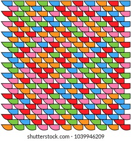 Stone plate paving pattern. Abstract geometric shapes ornament vector illustration. Mosaic tracery texture background.