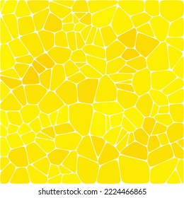Stone plate paving pattern. Abstract geometric colorful shapes ornament vector texture. Yellow Pebbls.