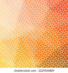 Steinplatten-Pflaster-Muster. Abstrakte geometrische, bunte Formen verzieren Vektorstruktur. Orange Pebbls.