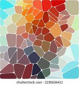 Stone plate paving pattern. Abstract geometric colorful shapes ornament vector texture. Color Pebbls.