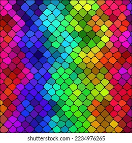 Patrón de pavimento de placas de piedra. Resumen de formas geométricas coloridas ornamenta textura vectorial. Pebbls de color.
