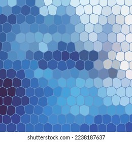 Stone plate paving pattern. Abstract geometric colorful shapes ornament vector texture. Blue Pebbls.