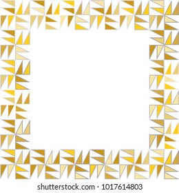 Stone plate paving pattern. Frame or border. Abstract geometric shapes ornament vector illustration. Mosaic tracery texture background.