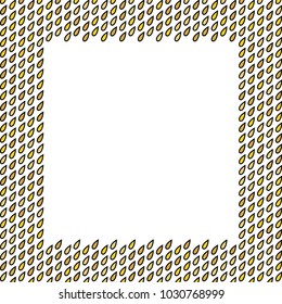 Stone plate paving pattern. Frame or border. Abstract geometric shapes ornament vector illustration. Mosaic tracery texture background.