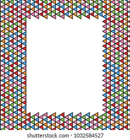 Stone plate paving pattern. Frame or border. Abstract geometric shapes ornament vector illustration. Mosaic tracery texture background.