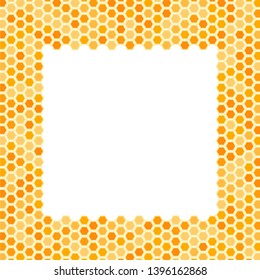Stone plate paving pattern. Frame or border. Abstract geometric shapes ornament vector illustration. Mosaic tracery texture background.