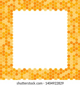 Stone plate paving pattern. Frame or border. Abstract geometric shapes ornament vector illustration. Mosaic tracery texture background.