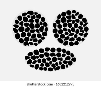 Stone platform in the garden , a path of stones. Garden decoration. Stylized vector image.