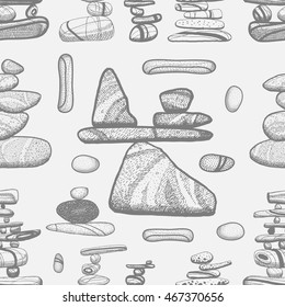 stone pyramid vector seamless sketch pattern hand drawn