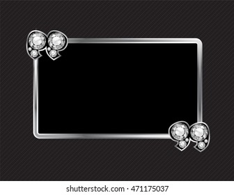 Stone Quotes on Silver Metal Speech Bubble Diamond over Pinstripe Background. Vector EPS-10 file, transparency used. 