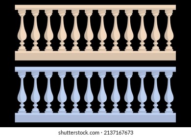 Stone railing cartoon style isolated white background