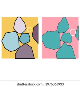 Stone Rock Abstract Geometric Composition