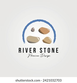 Stone rock Logo, elegant design, Stone Balance Vector, Stepping Rock Walking Icon Illustration template