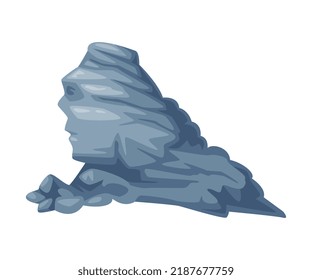 Stone Rock Monument as Romania Traditional Symbol and Object Vector Illustration