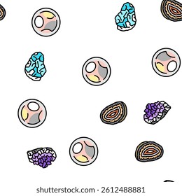 stone rock texture nature vector seamless pattern thin line illustration