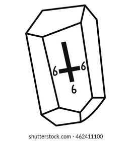 stone with satanic cross vector illustration