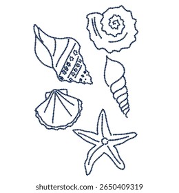 stone and scale sea creature patterns. starfish, seashells, mussels, fashion patterns and more
