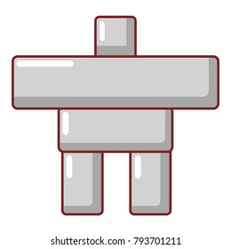 Stone sculpture canada icon. Cartoon illustration of stone sculpture canada vector icon for web