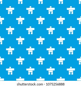 Stone sculpture canada pattern vector seamless blue repeat for any use