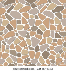 Stone nahtlose Textur. Mauerwerk, grafische Textur. Mosaiktrazerische Textur. Qualitätsdesign, Hintergrund. Vektorgrafik