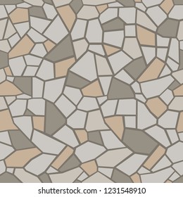 Stone seamless texture. Stone overlay texture. Mosaic tracery texture. Design background. Vector illustration.
