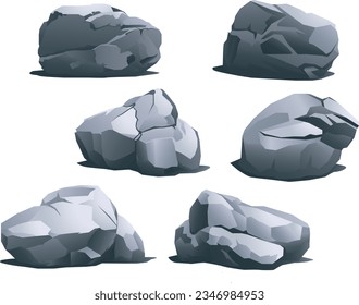 Stone set vector various styles Choose to use according to your style.