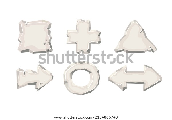 Stone Sign Board Set Ui Rock: เวกเตอร์สต็อก (ปลอดค่าลิขสิทธิ์ ...