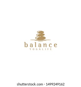 Stone silhouette logo of yoga massage and treatment medical traditioanl