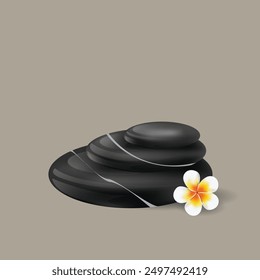 Stone. Spa. Beautiful skin. Vector illustration.
