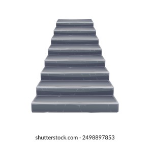 Stone stairs ladder or staircase and stairway with steps, cartoon vector for game or architecture. Concrete stone ladder, castle or old house path with staircase for cartoon building entrance stairway