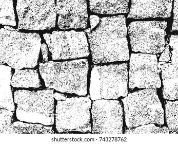 Stone surface. White, black background.