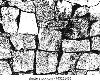 Stone surface. White, black background.
