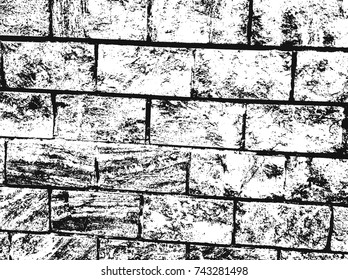 Stone surface. White, black background.