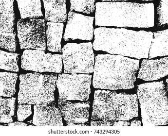 Stone surface. White, black background.