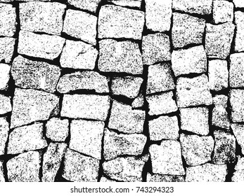 Stone surface. White, black background.