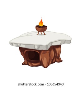 tabla de piedra prehistórica aislada de ilustración