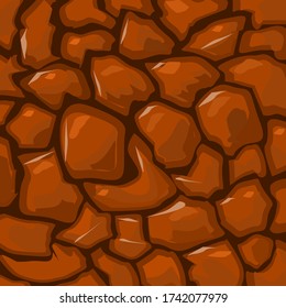 Stone texture in brown colors background. Vector illustration.