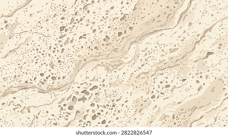 Stone texture, porous surface, travertine background vector illustration.