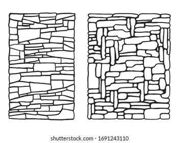 stone texture. stone wall of sketch blocks