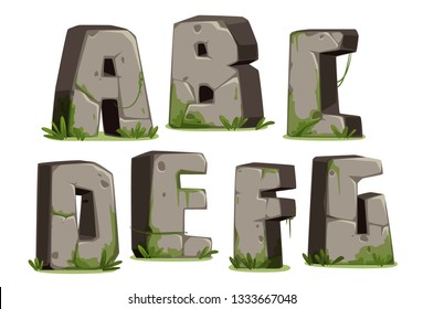 Stone Textured 3D Style Jungle Font Part 1