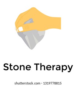 Stone therapy flat icon design 